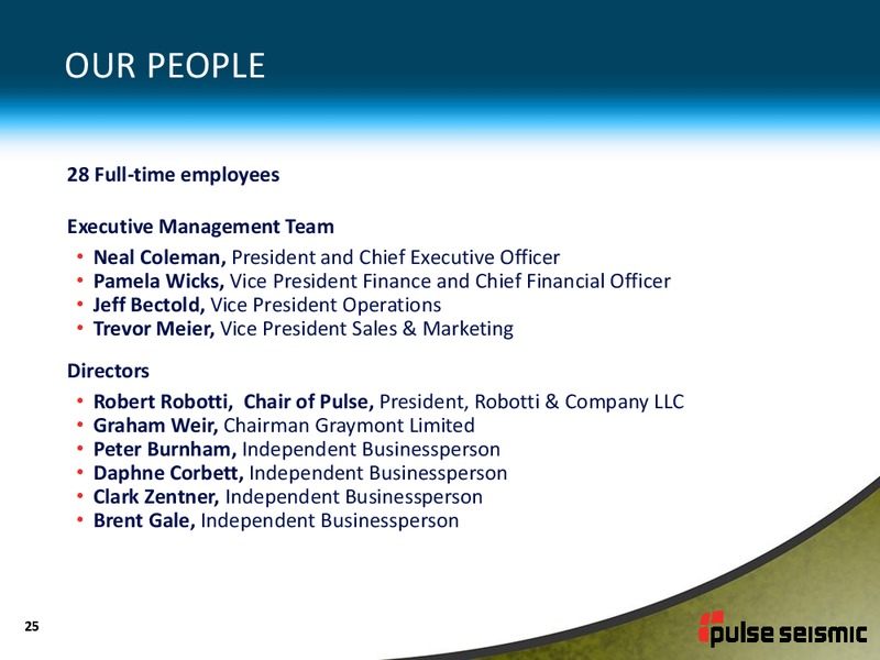 MARCH 2014 CORPORATE PRESENTATION – Pulse Seismic Inc. – slide 23