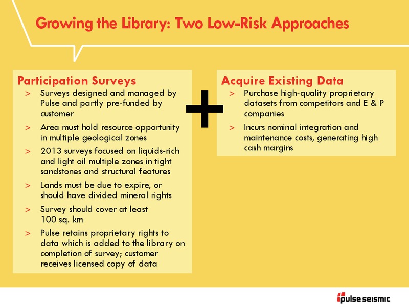 Q2 2014 Presentation – Pulse Seismic Inc. – slide 13