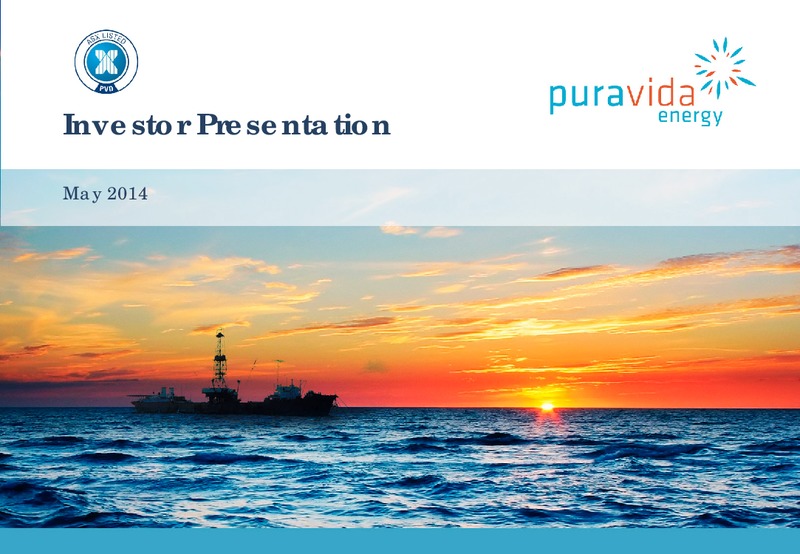 INVESTOR PRESENTATION – Pura Vida Energy Nl – slide 1