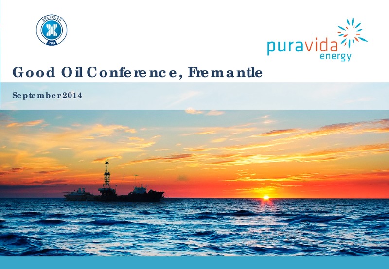 Good Oil Conference Fremantle – Pura Vida Energy Nl – slide 1