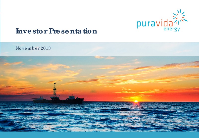 INVESTOR PRESENTATION – Pura Vida Energy Nl – slide 1