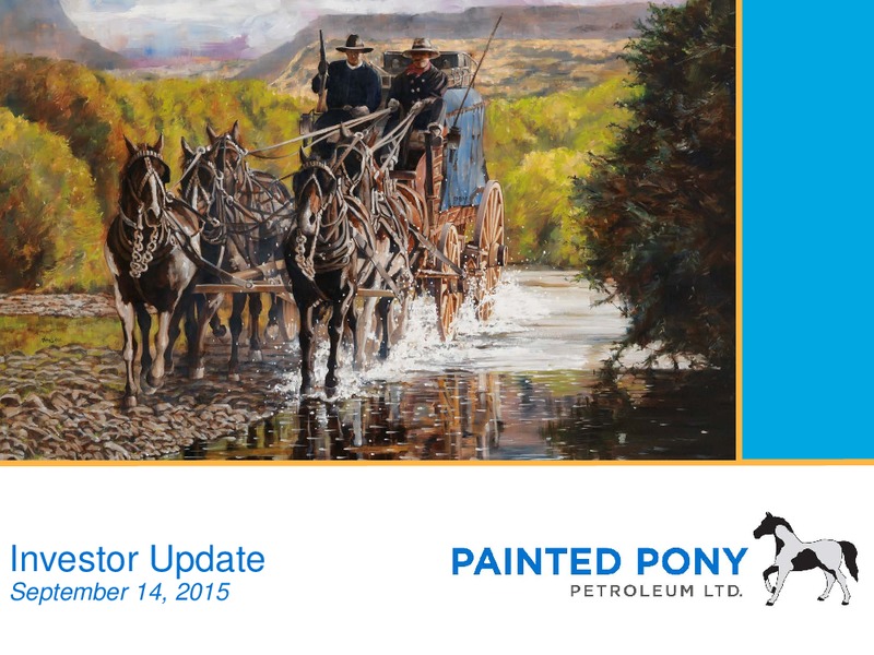 September 2015 Investor Presentation – Painted Pony Petroleum Ltd – slide 1