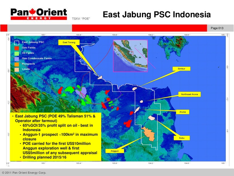 DECEMBER 2014 INVESTOR PRESENTATION – Pan Orient Energy – slide 12