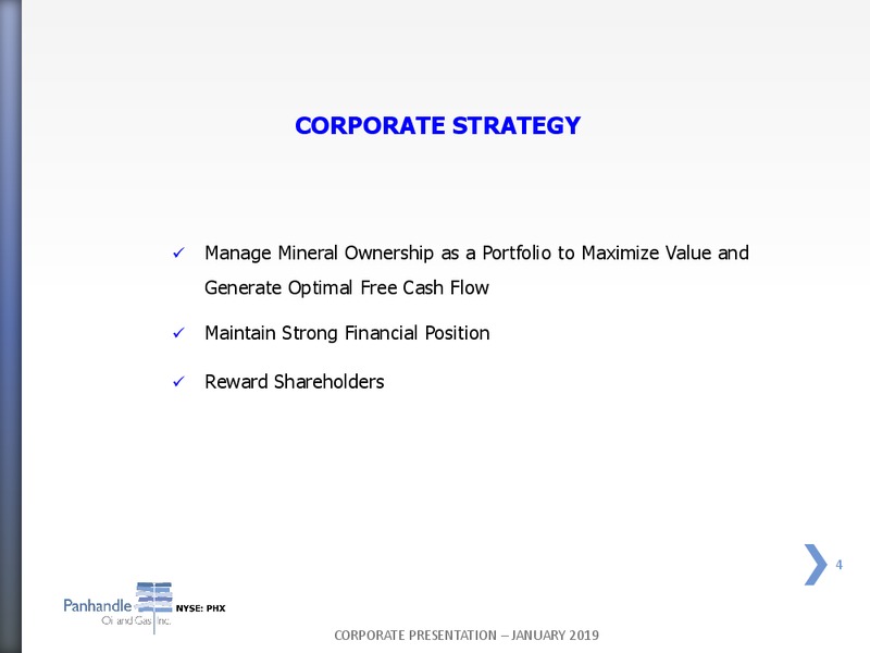 January 2019 Corporate Presentation – Panhandle Oil and Gas Inc. – slide 3