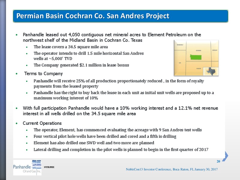 NobleCon 13 Noble Capital Markets – Panhandle Oil and Gas Inc. – slide 19