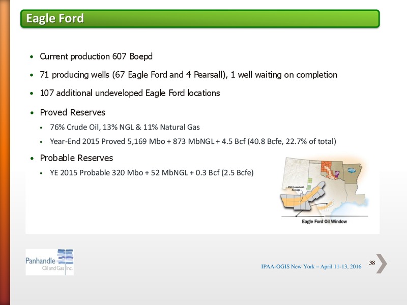 IPAA OGIS New York – Panhandle Oil and Gas Inc. – slide 37