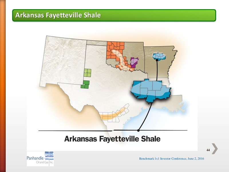 Benchmark One on One Investor Conference – Panhandle Oil and Gas Inc. – slide 43