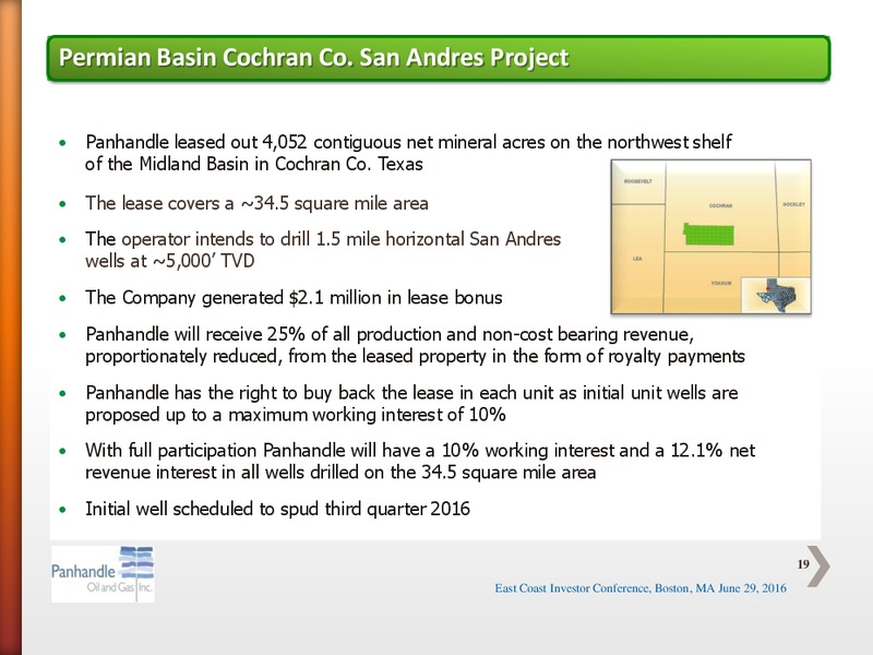 East Coast Ideas Investors Conference – Panhandle Oil and Gas Inc. – slide 18
