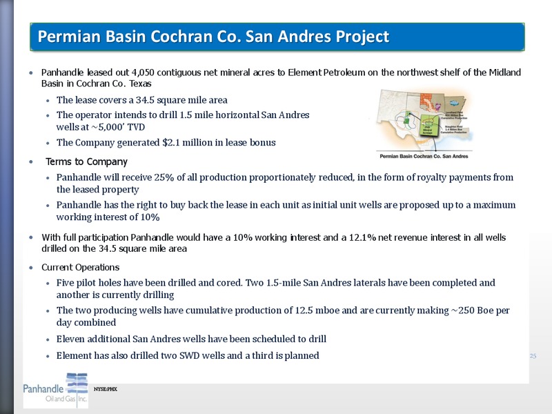 June 2017 Investor Presentation – Panhandle Oil and Gas Inc. – slide 24