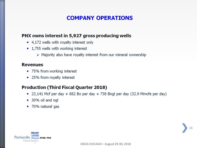 August 2018 Investor Presentation – Panhandle Oil and Gas Inc. – slide 15