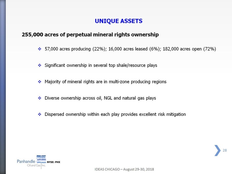 August 2018 Investor Presentation – Panhandle Oil and Gas Inc. – slide 27