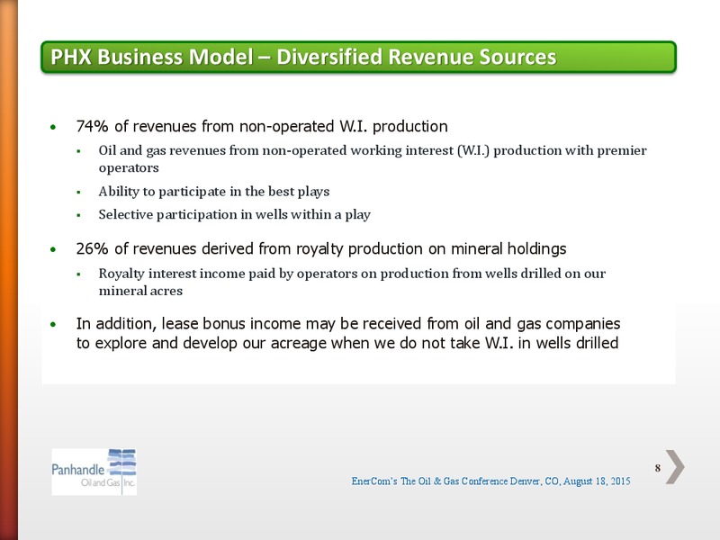EnerCom The Oil and Gas Conference 2015 – Panhandle Oil and Gas Inc. – slide 7