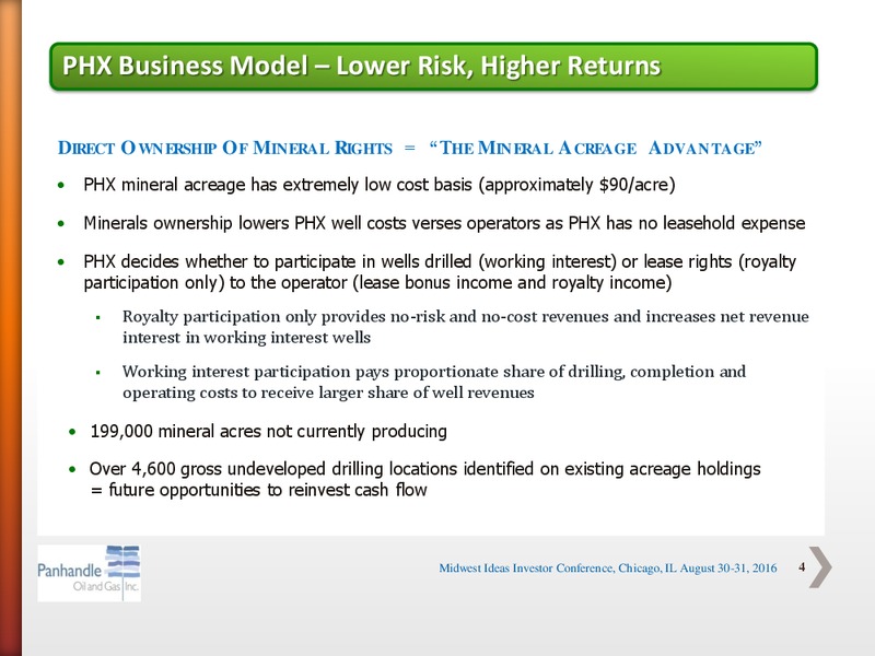 Midwest Ideas Investor Conference – Panhandle Oil and Gas Inc. – slide 3