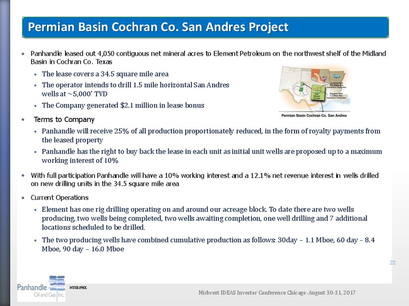 Midwest Ideas Investor Conference – Panhandle Oil and Gas Inc. – slide 21