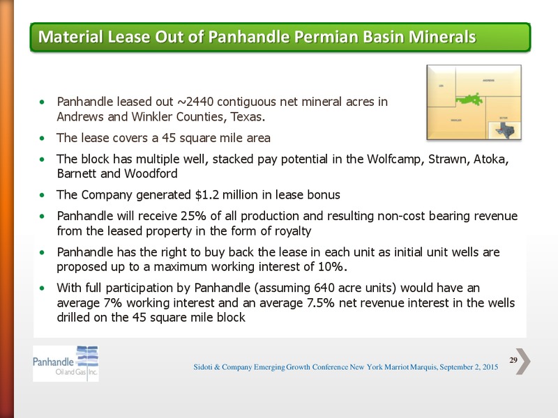 Sidoti Co Emerging Growth Conference – Panhandle Oil and Gas Inc. – slide 28