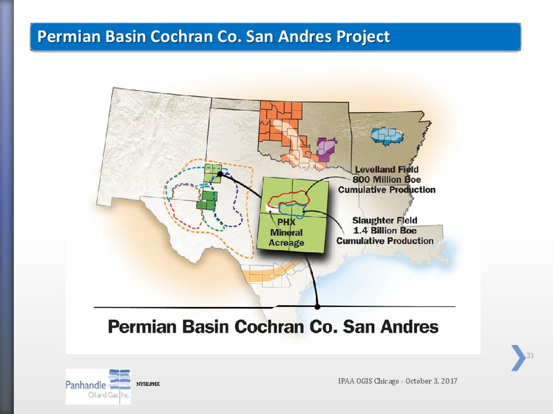 OGIS Chicago 2017 IPAA Oil and Gas Investor Conference – Panhandle Oil and Gas Inc. – slide 20