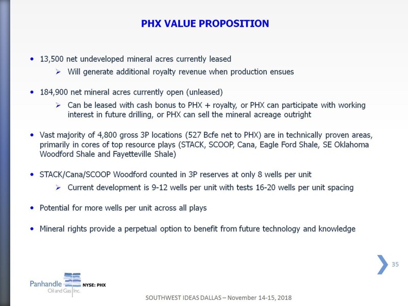 Southwest IDEAS Investor Conference – Panhandle Oil and Gas Inc. – slide 34