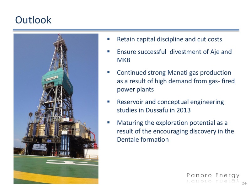 Q4 2012 FINANCIALS – Panoro Energy Asa – slide 24