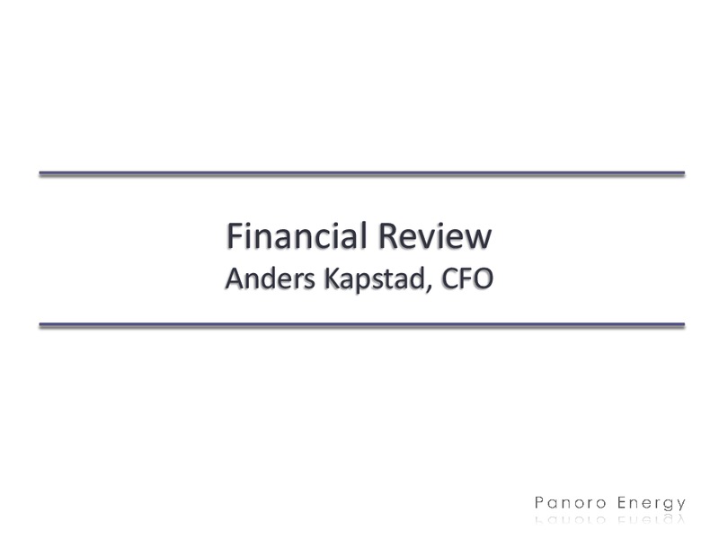 Q3 2012 – Panoro Energy Asa – slide 17