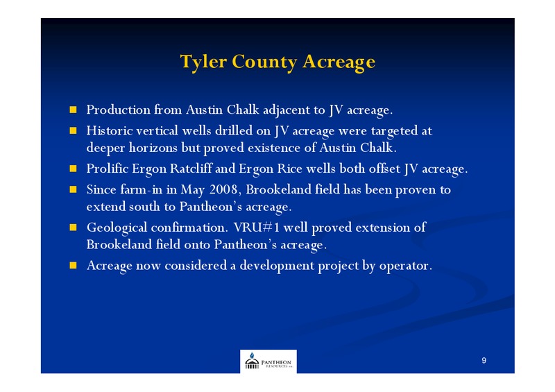 AGM PRESENTATION – Pantheon Resources – slide 8