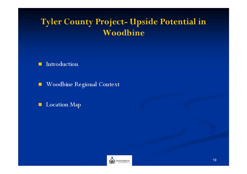 AGM PRESENTATION – Pantheon Resources – slide 18
