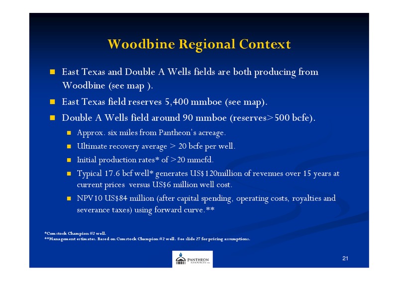 AGM PRESENTATION – Pantheon Resources – slide 20