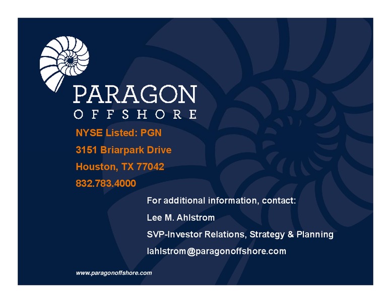Pareto Securities Oil and Offshore Conference – Paragon Offshore Plc – slide 17