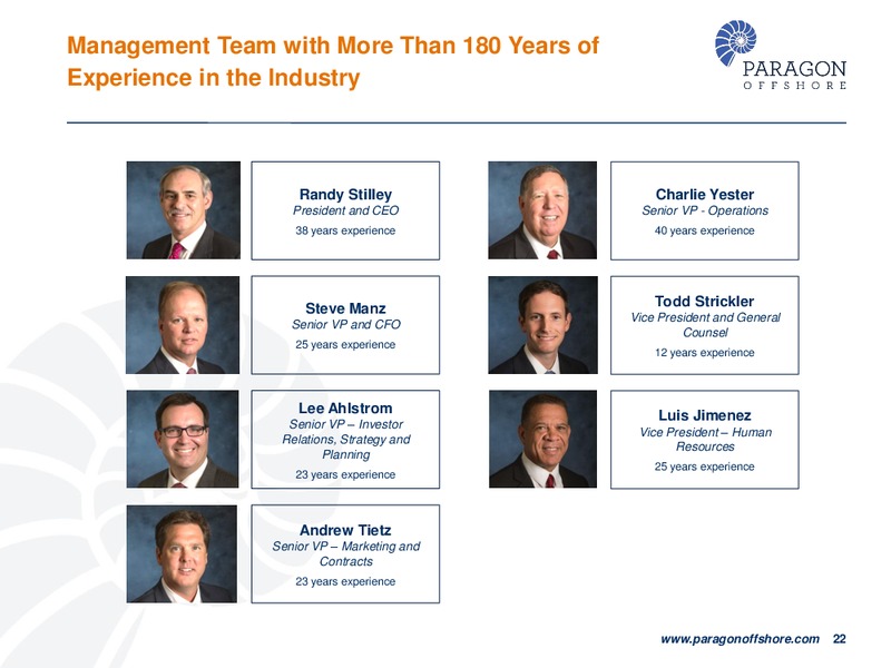 UBS HOUSTON ENERGY BUS LESS TOUR – Paragon Offshore Plc – slide 21