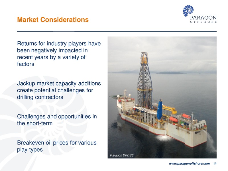 COWEN AND COMPANY 4TH ANNUAL ULTIMATE ENERGY CONFERENCE – Paragon Offshore Plc – slide 13