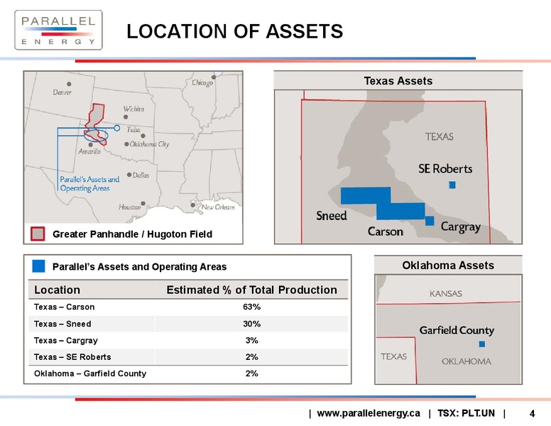 May 2015 Corporate Presentation – Parallel Energy Trust – slide 4
