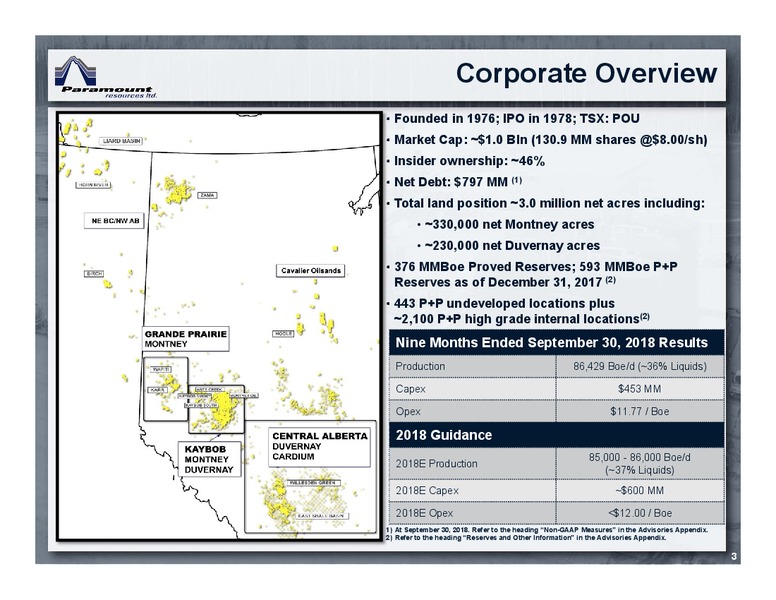 January 2019 Corporate Presentation – Paramount Resources Ltd. – slide 2