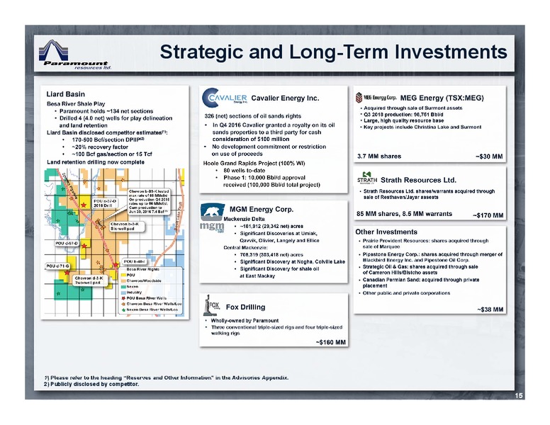 January 2019 Corporate Presentation – Paramount Resources Ltd. – slide 14