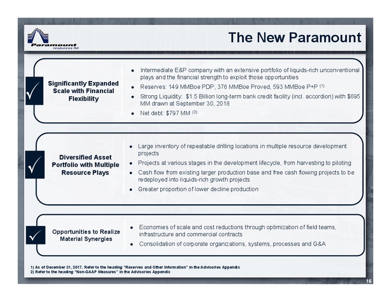 January 2019 Corporate Presentation – Paramount Resources Ltd. – slide 15