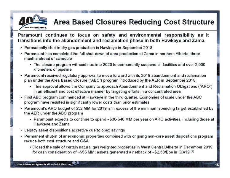 January 2020 Investor Presentation – Paramount Resources Ltd. – slide 14