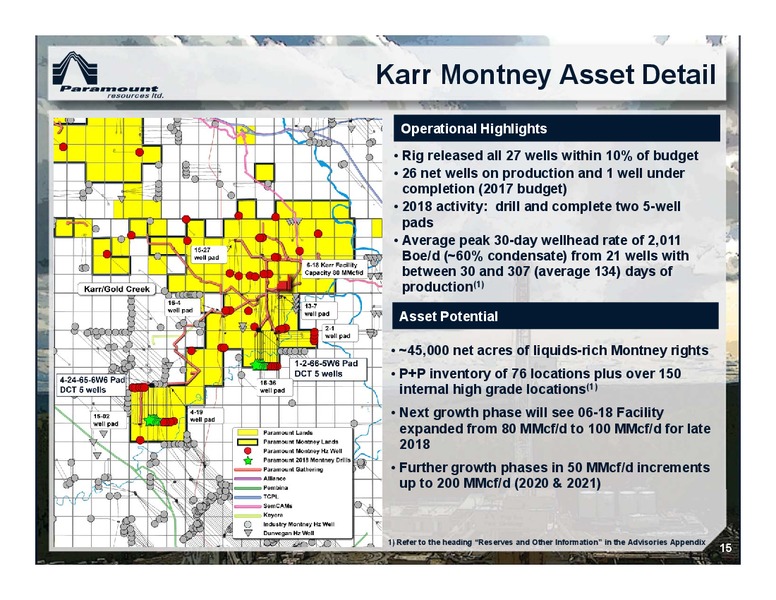 January 2018 Corporate Presentation – Paramount Resources Ltd. – slide 14