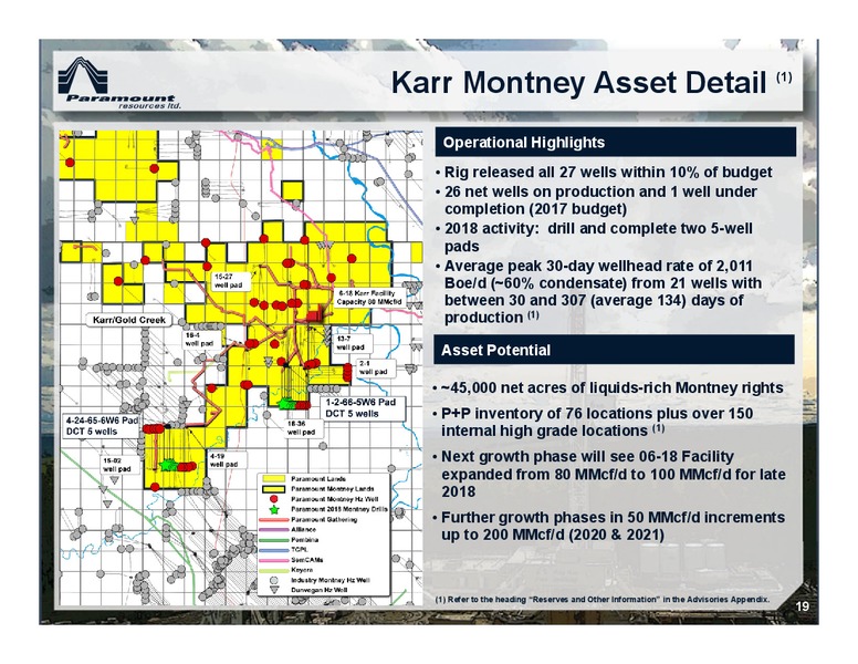 February 2018 Corporate Presentation – Paramount Resources Ltd. – slide 18