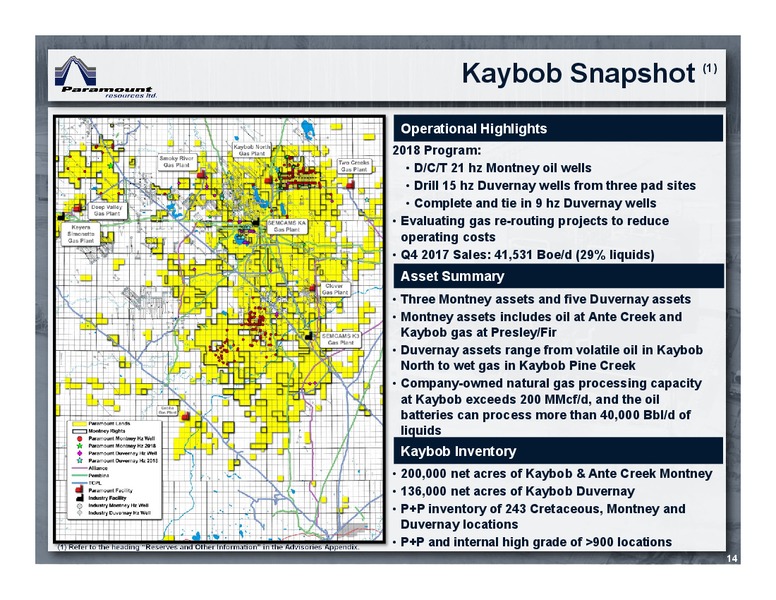 April 2018 Corporate Presentation – Paramount Resources Ltd. – slide 13