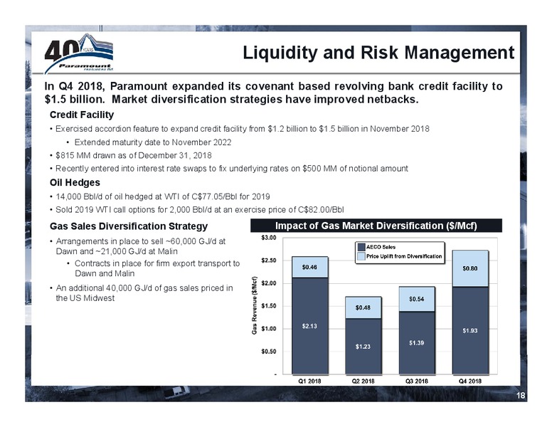 April 2019 Corporate Presentation – Paramount Resources Ltd. – slide 17