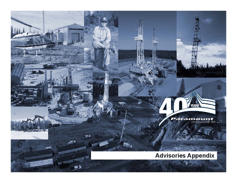 April 2019 Corporate Presentation – Paramount Resources Ltd. – slide 20