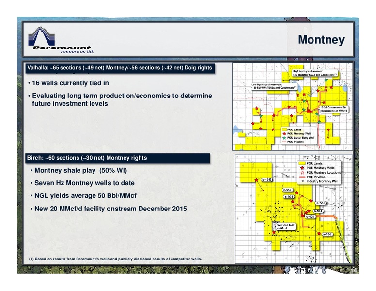 May 2016 Corporate Presentation – Paramount Resources Ltd. – slide 13