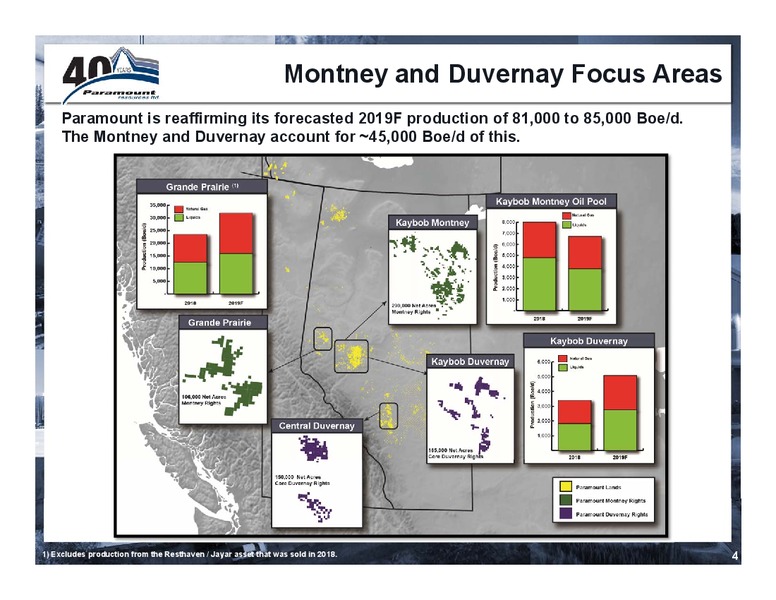 1Q 2019 Earnings Presentation – Paramount Resources Ltd. – slide 3