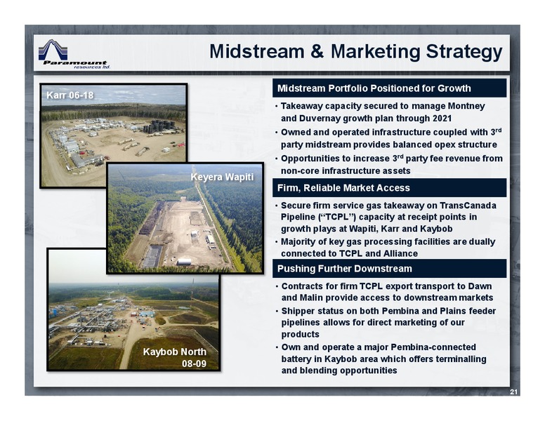 June 2018 Corporate Presentation – Paramount Resources Ltd. – slide 20