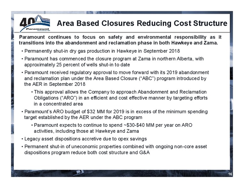 June 2019 Corporate Presentation – Paramount Resources Ltd. – slide 15