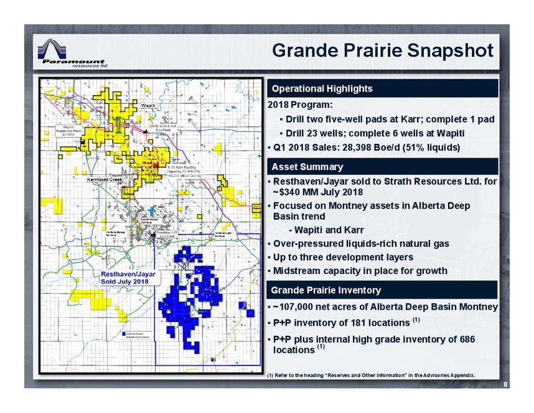July 2018 Corporate Presentation – Paramount Resources Ltd. – slide 7