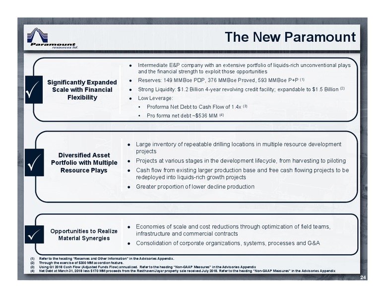 July 2018 Corporate Presentation – Paramount Resources Ltd. – slide 23