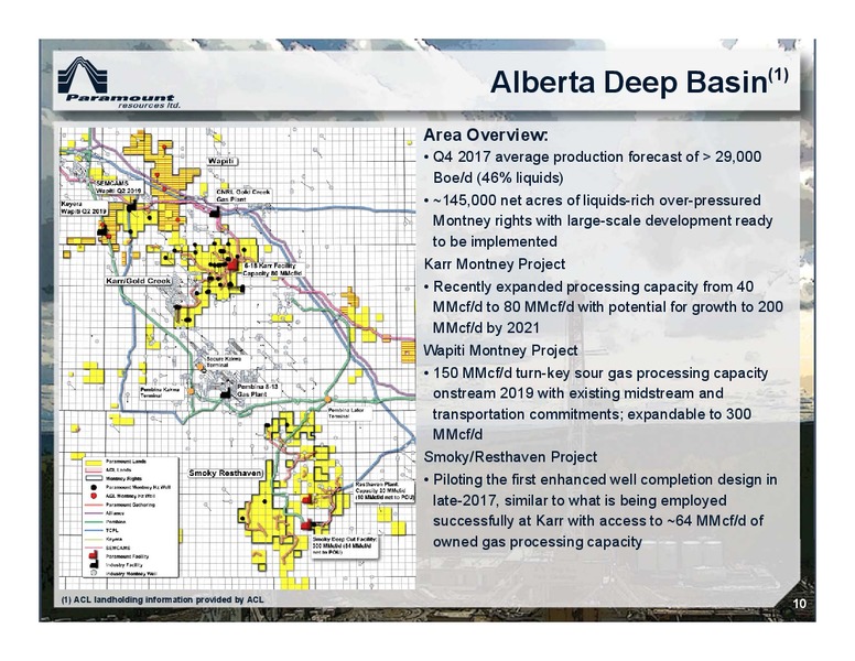 July 2017 Strategic Transaction Review – Paramount Resources Ltd. – slide 9