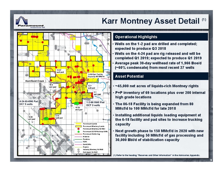 July 2018 Corporate Presentation – Paramount Resources Ltd. – slide 8