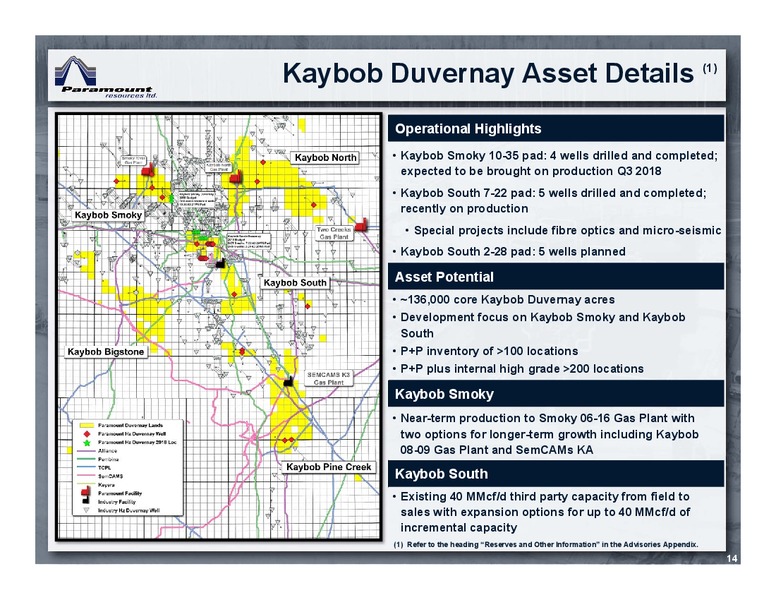 July 2018 Corporate Presentation – Paramount Resources Ltd. – slide 13