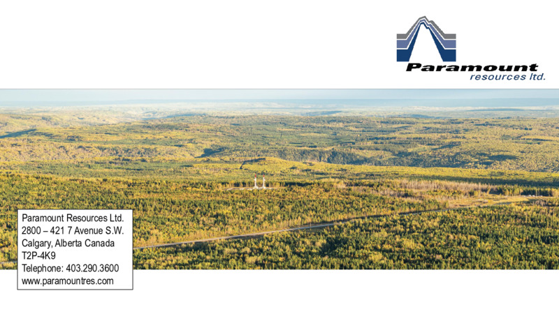 August 2021 Corporate Presentation – Paramount Resources Ltd. – slide 29