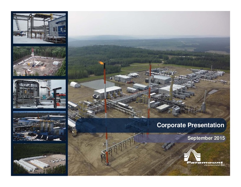 September 2015 Investor Presentation – Paramount Resources Ltd. – slide 1